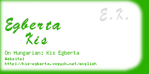 egberta kis business card